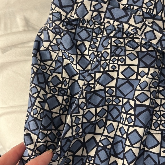 BCBGMaxAzria Blue and White A-Line Skater Skirt - Picture 7 of 9